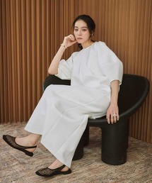 ELFRANK（エルフランク）の「【2026SS】ダンボール ランタンスリーブ ワンピース ロング きれいめ（ワンピース）」