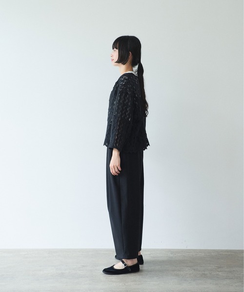yuni(ユニ )の「△washable summer wool gum tack パンツ(スラックス・レディース・ブラック/グレー/パープル・FREE)」の18枚目の写真