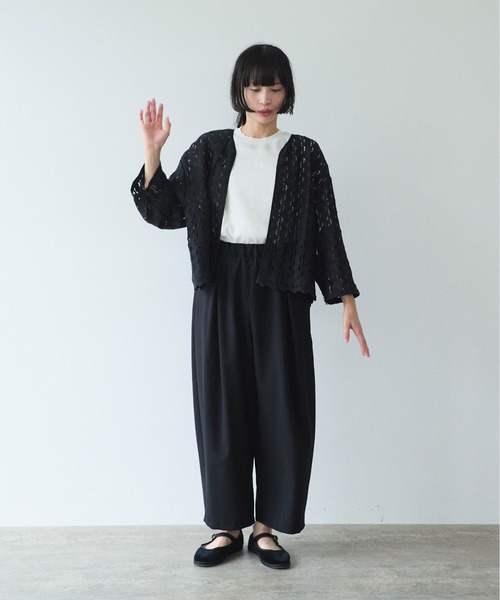 yuni(ユニ )の「△washable summer wool gum tack パンツ(スラックス・レディース・ブラック/グレー/パープル・FREE)」の17枚目の写真