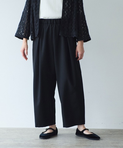 yuni(ユニ )の「△washable summer wool gum tack パンツ(スラックス・レディース・ブラック/グレー/パープル・FREE)」の19枚目の写真