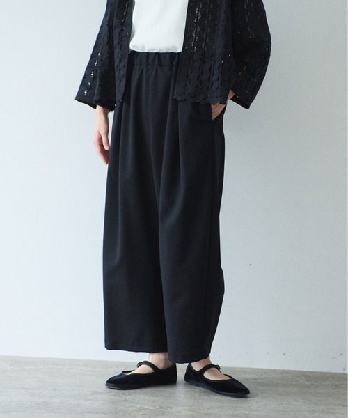 yuni(ユニ )の「△washable summer wool gum tack パンツ(スラックス・レディース・ブラック/グレー/パープル・FREE)」の20枚目の写真