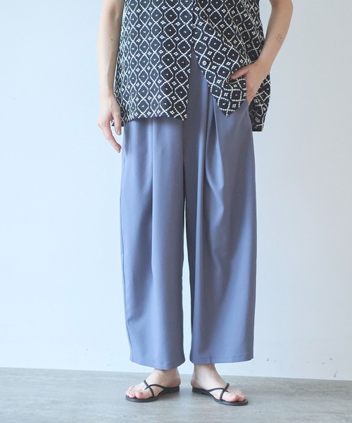 yuni(ユニ )の「△washable summer wool gum tack パンツ(スラックス・レディース・ブラック/グレー/パープル・FREE)」の14枚目の写真