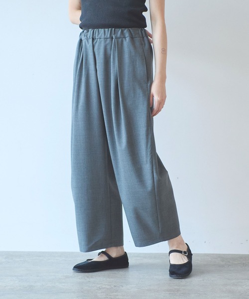 yuni(ユニ )の「△washable summer wool gum tack パンツ(スラックス・レディース・ブラック/グレー/パープル・FREE)」の9枚目の写真