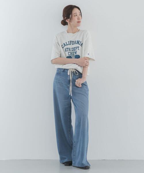 URBAN RESEARCH Sonny Label（アーバンリサーチサニーレーベル）の「リヨセルコットンドロストワイドデニム（デニムパンツ・レディース・ライトインディゴブルー/インディゴブルー・36/38/34）」の7枚目の写真