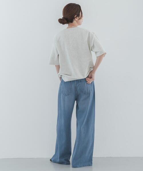 URBAN RESEARCH Sonny Label（アーバンリサーチサニーレーベル）の「リヨセルコットンドロストワイドデニム（デニムパンツ・レディース・ライトインディゴブルー/インディゴブルー・36/38/34）」の9枚目の写真