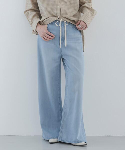 URBAN RESEARCH Sonny Label（アーバンリサーチサニーレーベル）の「リヨセルコットンドロストワイドデニム（デニムパンツ・レディース・ライトインディゴブルー/インディゴブルー・36/38/34）」の19枚目の写真
