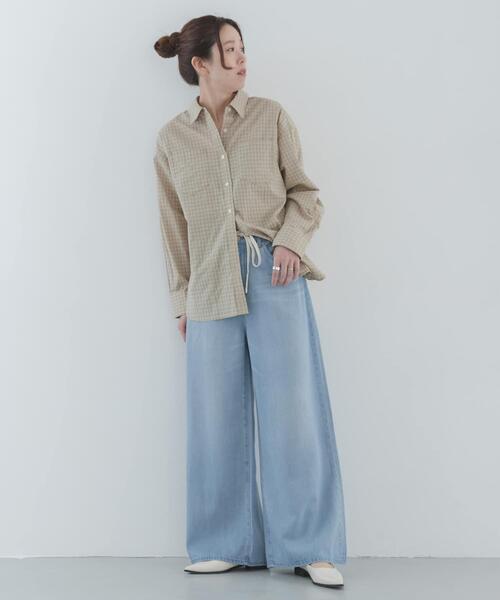 リヨセルコットンドロストワイドデニム（デニムパンツ）｜URBAN