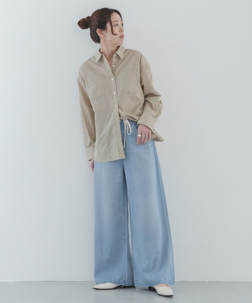 URBAN RESEARCH Sonny Label(アーバンリサーチサニーレーベル)の「リヨセルコットンドロストワイドデニム(デニムパンツ・レディース・ライトインディゴブルー/インディゴブルー・36/38/34)」の13枚目の写真