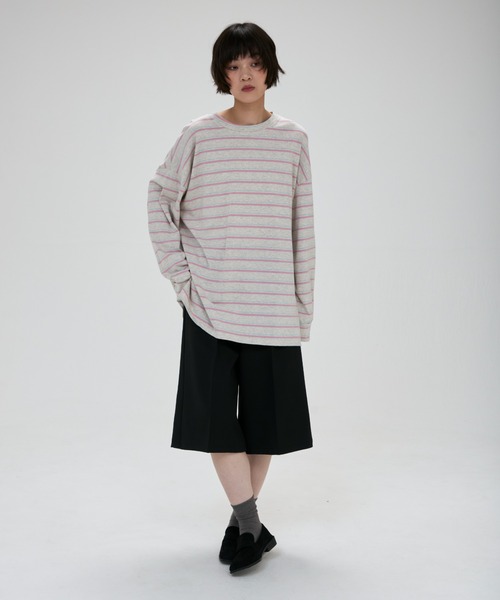 full/fill.(フルフィル)の「multi border over T / マルチボーダーオーバーT(Tシャツ/カットソー・レディース・ブラウン/グレー/ダークグレー/ライトグレー・FREE)」の19枚目の写真