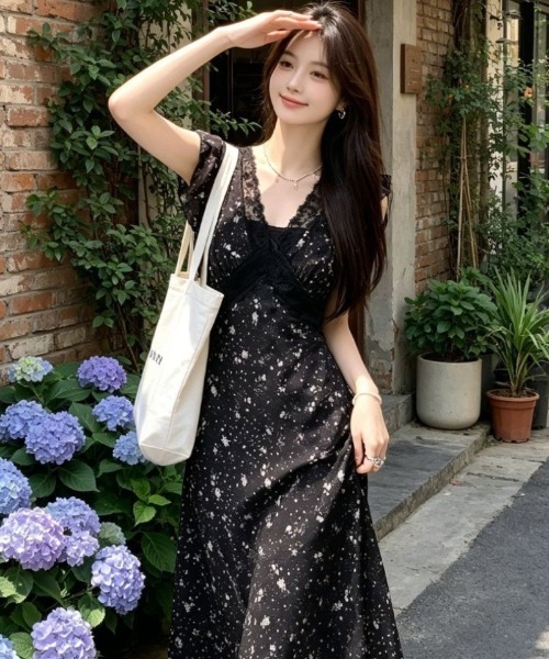 Ritzy(リッツィー)の「レースレイヤードスターダストワンピース(ワンピース・レディース・ブラック・M/S)」の18枚目の写真
