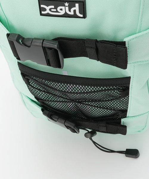 X-girl Stages(エックスガールステージス)の「ロゴ メッシュバックパック(バックパック/リュック・キッズ・グリーン系その他/ラベンダー/ブラック・F)」の17枚目の写真