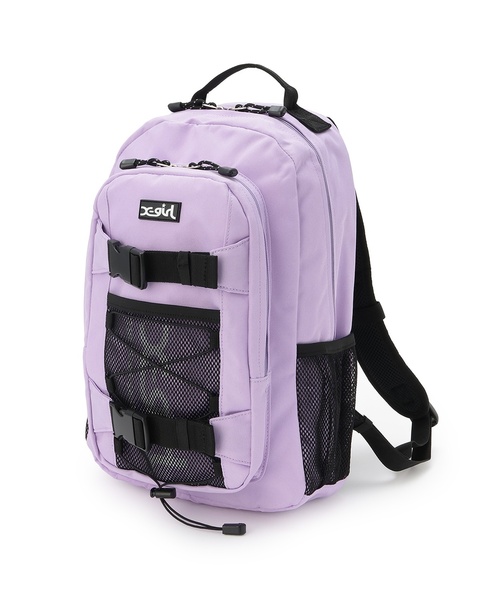 X-girl Stages(エックスガールステージス)の「ロゴ メッシュバックパック(バックパック/リュック・キッズ・グリーン系その他/ラベンダー/ブラック・F)」の14枚目の写真
