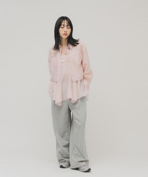 KBF（ケイビーエフ）の「イレヘムビスチェSETシャツ（シャツ/ブラウス・レディース・ホワイト系その他/ピンク系その他/グレー系その他・ONE）」の18枚目の写真