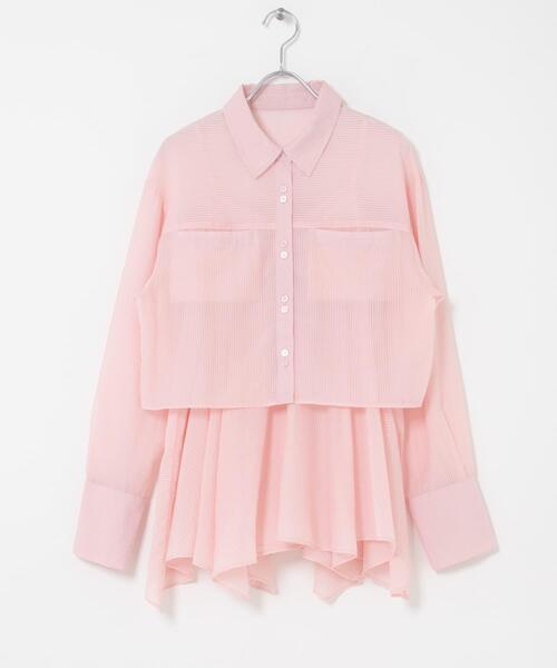 KBF（ケイビーエフ）の「イレヘムビスチェSETシャツ（シャツ/ブラウス・レディース・ホワイト系その他/ピンク系その他/グレー系その他・ONE）」の20枚目の写真