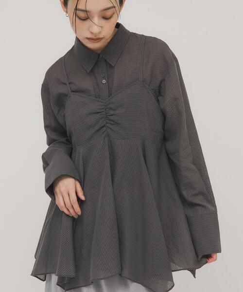 KBF（ケイビーエフ）の「イレヘムビスチェSETシャツ（シャツ/ブラウス・レディース・ホワイト系その他/ピンク系その他/グレー系その他・ONE）」の22枚目の写真