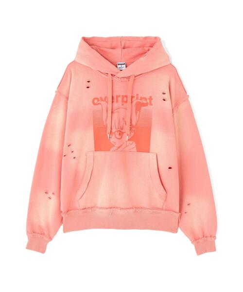 over print(オーバープリント)の「overprint/オーバープリント/SHADOW Hoodie C(パーカー・レディース・ブラック/ピンク・L/S/M)」の2枚目の写真