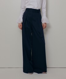 サテンストレッチベルテッドパンツ