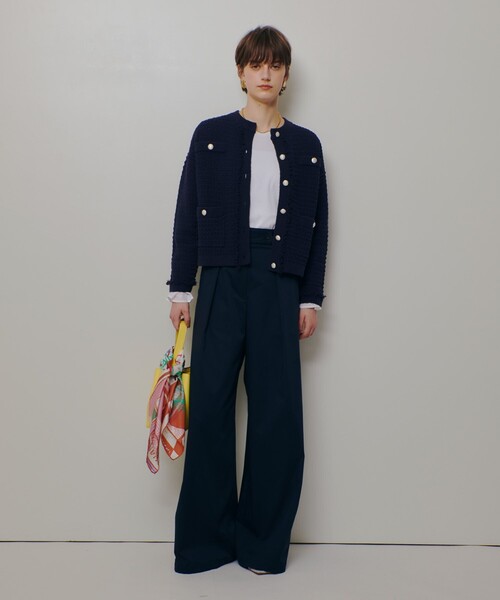 allureville(アルアバイル)の「サテンストレッチベルテッドパンツ(その他パンツ・レディース・ネイビー/ベージュ・2/1)」の22枚目の写真