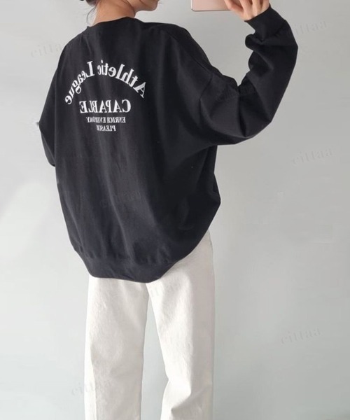 Dalfwin（ダールフィン）の「韓国ファッション CAPABLE英字プリント長袖Tシャツ（Tシャツ/カットソー・レディース・ホワイト/ブラック・FREE）」の20枚目の写真