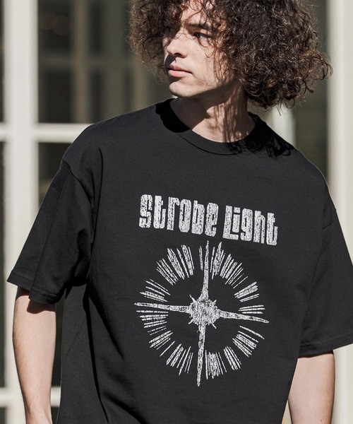 CAMBIO(カンビオ)の「mt10257-ビッグシルエットプリントT(Strobe Light) Tシャツ(2601122MCB)(Tシャツ/カットソー・メンズ・ブラック/ホワイト/ネイビー・XL/S/M/L)」の3枚目の写真