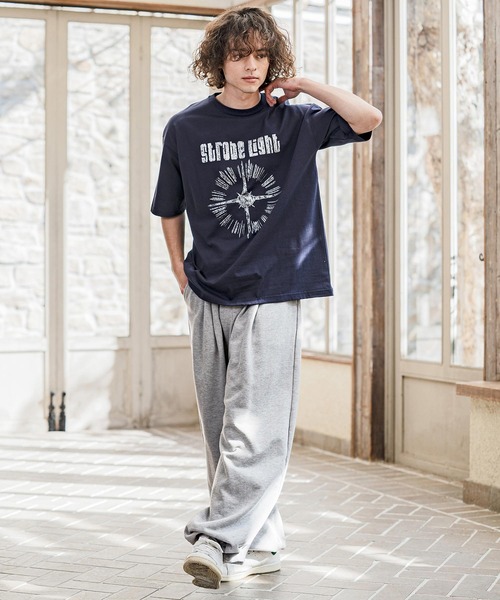 CAMBIO(カンビオ)の「mt10257-ビッグシルエットプリントT(Strobe Light) Tシャツ(2601122MCB)(Tシャツ/カットソー・メンズ・ブラック/ホワイト/ネイビー・XL/S/M/L)」の7枚目の写真