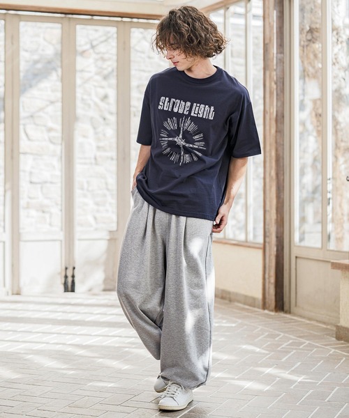 CAMBIO(カンビオ)の「mt10257-ビッグシルエットプリントT(Strobe Light) Tシャツ(2601122MCB)(Tシャツ/カットソー・メンズ・ブラック/ホワイト/ネイビー・XL/S/M/L)」の8枚目の写真