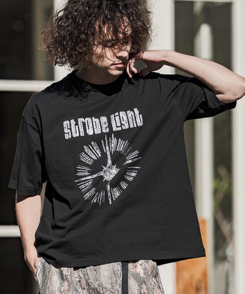 CAMBIO(カンビオ)の「mt10257-ビッグシルエットプリントT(Strobe Light) Tシャツ(2601122MCB)(Tシャツ/カットソー・メンズ・ブラック/ホワイト/ネイビー・XL/S/M/L)」の15枚目の写真