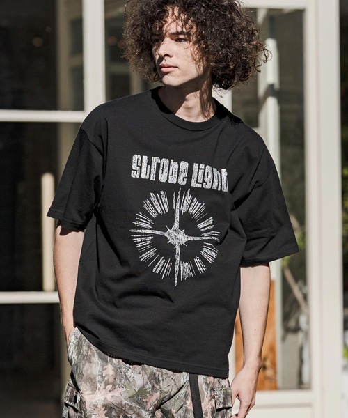 CAMBIO(カンビオ)の「mt10257-ビッグシルエットプリントT(Strobe Light) Tシャツ(2601122MCB)(Tシャツ/カットソー・メンズ・ブラック/ホワイト/ネイビー・XL/S/M/L)」の16枚目の写真