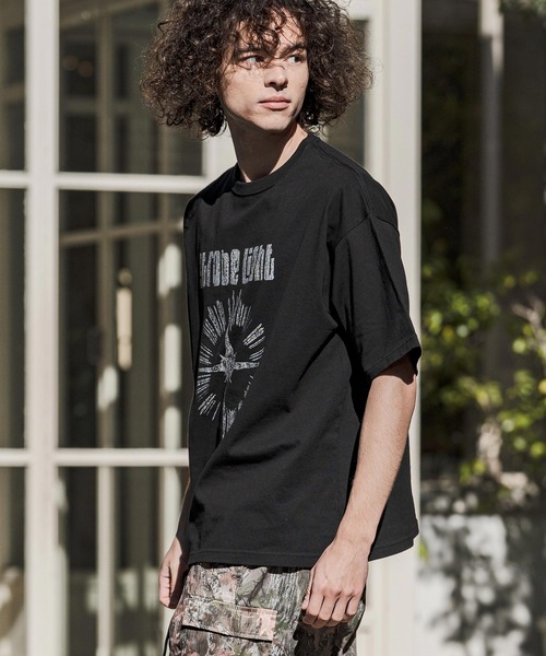CAMBIO(カンビオ)の「mt10257-ビッグシルエットプリントT(Strobe Light) Tシャツ(2601122MCB)(Tシャツ/カットソー・メンズ・ブラック/ホワイト/ネイビー・XL/S/M/L)」の17枚目の写真
