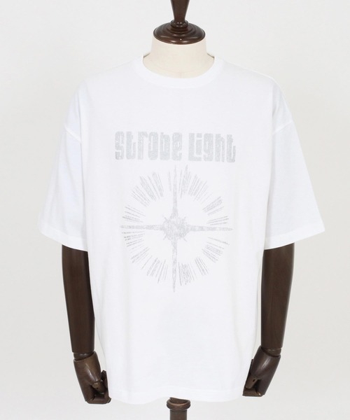 CAMBIO(カンビオ)の「mt10257-ビッグシルエットプリントT(Strobe Light) Tシャツ(2601122MCB)(Tシャツ/カットソー・メンズ・ブラック/ホワイト/ネイビー・XL/S/M/L)」の22枚目の写真