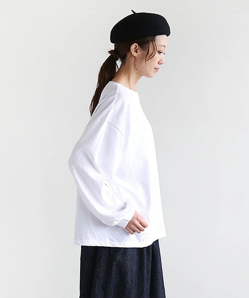 SOLAMONAT(ソラモナ)の「サラリト天竺ボリュームスリーブプルオーバー(Tシャツ/カットソー・レディース・ブラック/ホワイト・FREE)」の11枚目の写真