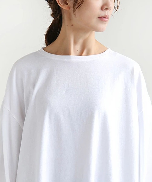SOLAMONAT(ソラモナ)の「サラリト天竺ボリュームスリーブプルオーバー(Tシャツ/カットソー・レディース・ブラック/ホワイト・FREE)」の13枚目の写真