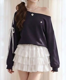 DearMyLoveRose（ディアマイラブローズ）の「アシメラインワンショルスウェットトップス（スウェット）」