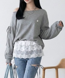 DearMyLoveRose（ディアマイラブローズ）の「アシメラインワンショルスウェットトップス（スウェット）」