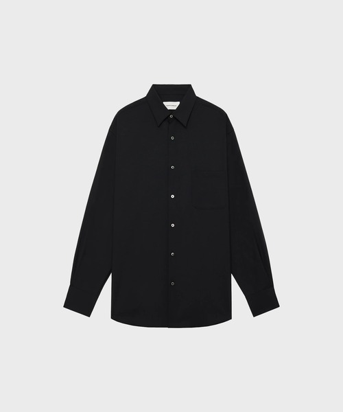 markaware（マーカウェア）の「【MARKAWARE】COMFORT FIT SHIRT(オーガニックウール2/80トロピカル / コンフォートフィットシャツ)（シャツ/ブラウス・メンズ・ベージュ/ブラック・1/2/3）」の2枚目の写真