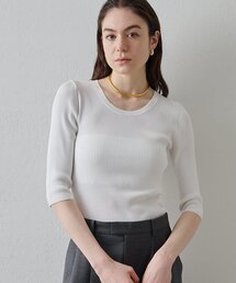 Drawing Numbers（ドローイング ナンバーズ）の「【Drawing Numbers】リブハーフスリーブニット（ニット/セーター）」