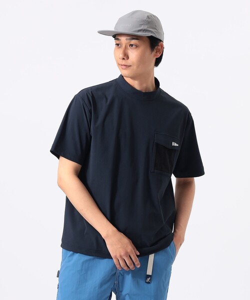 BEAMS GOLF(ビームスゴルフ)の「ORANGE LABEL / フラップポケット モックネックシャツ(UVカット・接触冷感)(Tシャツ/カットソー・メンズ・ブラック/ネイビー/ベージュ・X-LARGE/LARGE/MEDIUM)」の1枚目の写真