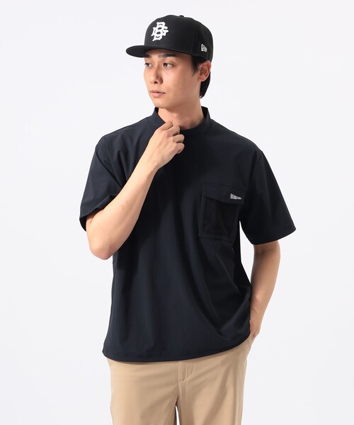 BEAMS GOLF(ビームスゴルフ)の「ORANGE LABEL / フラップポケット モックネックシャツ(UVカット・接触冷感)(Tシャツ/カットソー・メンズ・ブラック/ネイビー/ベージュ・X-LARGE/LARGE/MEDIUM)」の5枚目の写真