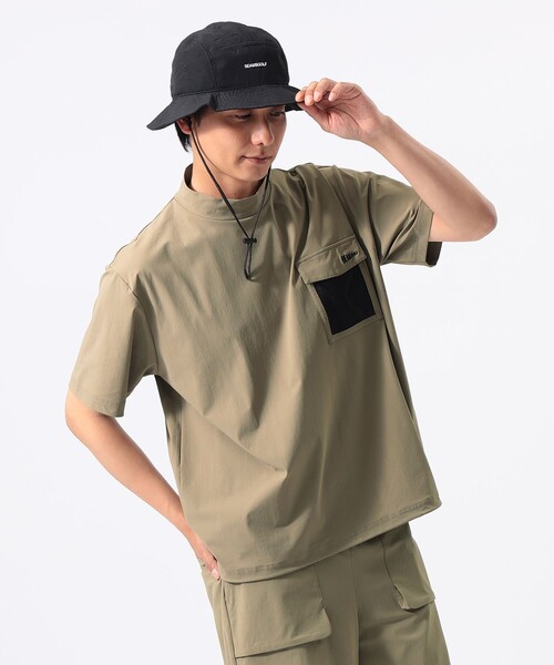 BEAMS GOLF(ビームスゴルフ)の「ORANGE LABEL / フラップポケット モックネックシャツ(UVカット・接触冷感)(Tシャツ/カットソー・メンズ・ブラック/ネイビー/ベージュ・X-LARGE/LARGE/MEDIUM)」の7枚目の写真