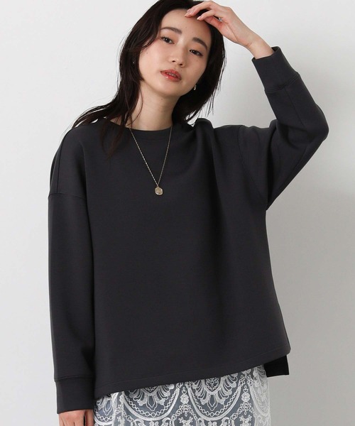 Gready Brilliant（グレディブリリアン）の「ＢＡＳＩＣダンボールカットソー（Tシャツ/カットソー・レディース・アイボリー/チャコールグレー・38）」の2枚目の写真