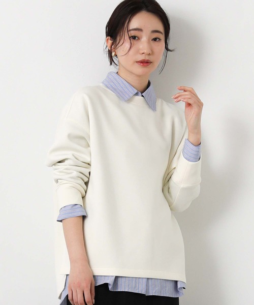 Gready Brilliant（グレディブリリアン）の「ＢＡＳＩＣダンボールカットソー（Tシャツ/カットソー・レディース・アイボリー/チャコールグレー・38）」の7枚目の写真