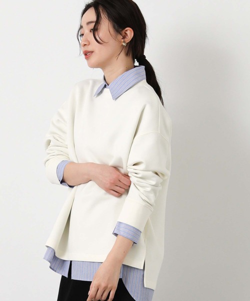 Gready Brilliant（グレディブリリアン）の「ＢＡＳＩＣダンボールカットソー（Tシャツ/カットソー・レディース・アイボリー/チャコールグレー・38）」の8枚目の写真