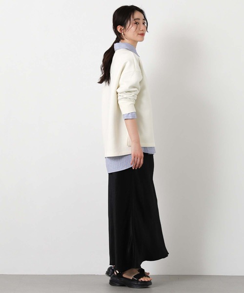 Gready Brilliant（グレディブリリアン）の「ＢＡＳＩＣダンボールカットソー（Tシャツ/カットソー・レディース・アイボリー/チャコールグレー・38）」の4枚目の写真