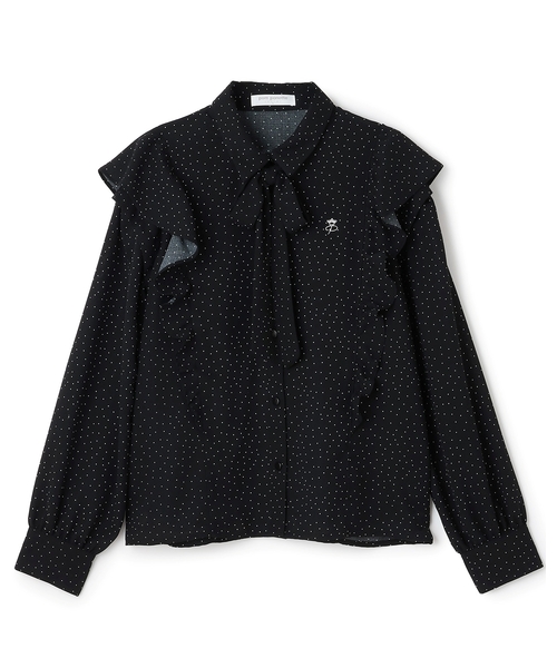pom ponette junior（ポンポネットジュニア）の「【袖取り外し】ボウタイブラウス（シャツ/ブラウス・キッズ・ブラック/ホワイト・LL(165cm)/L:160cm/M:150cm/S:140cm）」の15枚目の写真