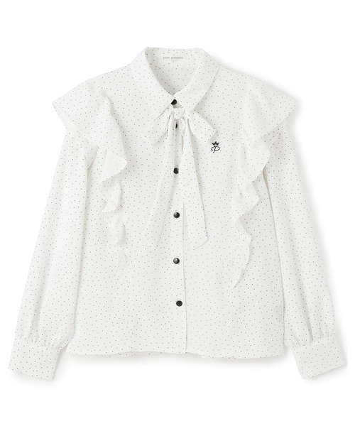 pom ponette junior（ポンポネットジュニア）の「【袖取り外し】ボウタイブラウス（シャツ/ブラウス・キッズ・ブラック/ホワイト・LL(165cm)/L:160cm/M:150cm/S:140cm）」の16枚目の写真