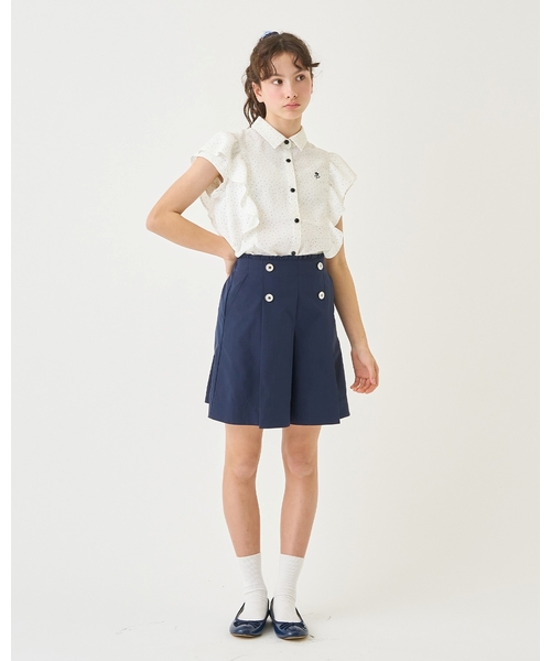 pom ponette junior（ポンポネットジュニア）の「【袖取り外し】ボウタイブラウス（シャツ/ブラウス・キッズ・ブラック/ホワイト・LL(165cm)/L:160cm/M:150cm/S:140cm）」の19枚目の写真