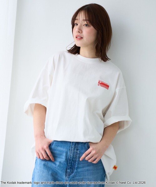 KODAK(コダック)の「【Kodak/コダック】ロゴプリント ショートスリーブTシャツ(Tシャツ/カットソー・メンズ・イエロー/レッド/ホワイト・L/M)」の7枚目の写真