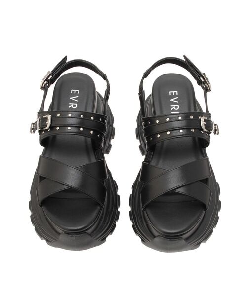 EVRIS(エヴリス)の「厚底スニーカープラットフォームサンダル(サンダル・レディース・ホワイト/ブラック・LARGE/MEDIUM/SMALL)」の19枚目の写真