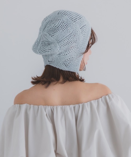 polcadot（ポルカドット）の「GLITTER BONNET／グリッターボンネット バブーシュカ（ニットキャップ/ビーニー・レディース・ライトグレー/グリーン/ベージュ/オレンジ/ブラック・FREE）」の17枚目の写真