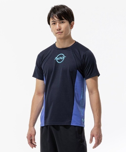 MIZUNO（ミズノ　）の「ミズノ  N-XT PureHyperTシャツ（Tシャツ/カットソー・メンズ・ブラック×レッド/ネイビー/ホワイト・M/L/LL）」の3枚目の写真